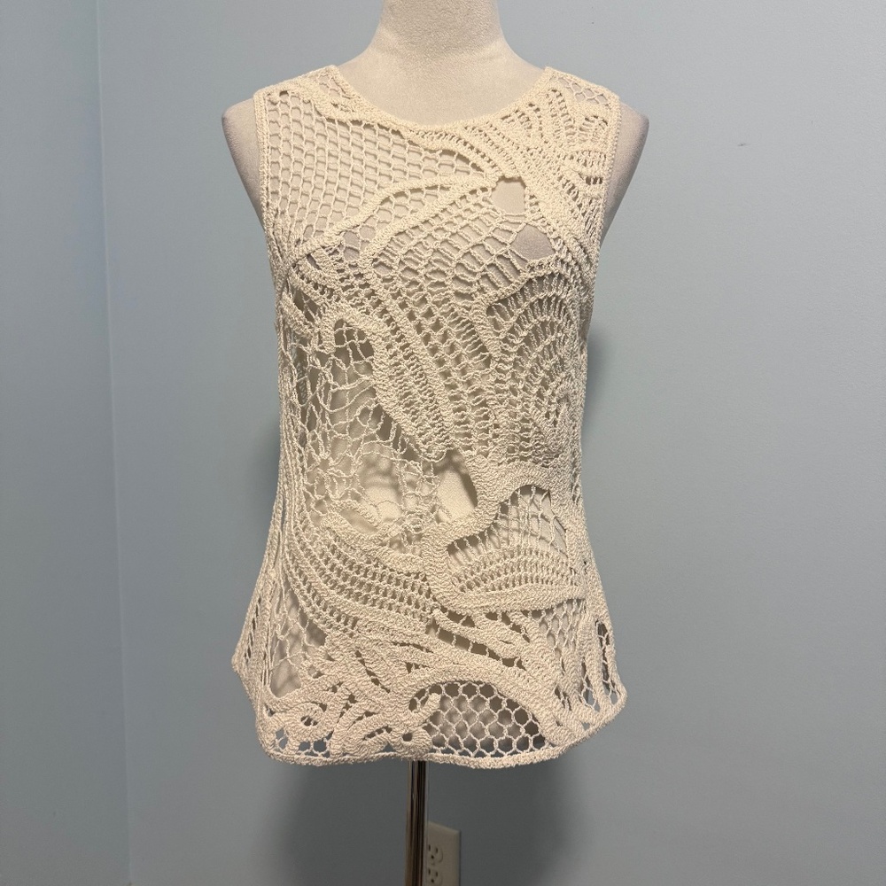 H&M Crochet-Look Knit‎ Top size S New